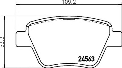 HELLA PAGID 8db355014021 -  Комплект тормозных колодок, дисковый тормоз